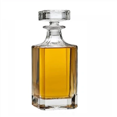 500ml Botol Kaca Wiski Bening Persegi Panjang