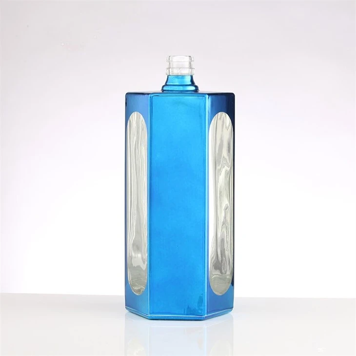 Blue Glass Bottle Alcohol